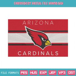 Arizona Cardinals Flag Embroidery Designs File, Arizona Card