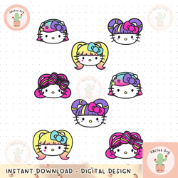 Hello Kitty Kawaii Multi Hair Do Tee ShirtHello Kitty Kawaii Multi Hair Do Tee Shirt File