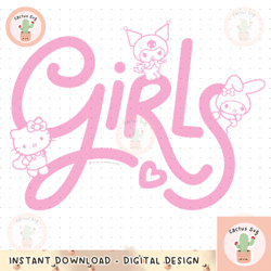 Hello Kitty My Melody Kuromi GIRLS PNG Download File