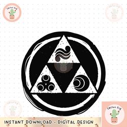 Legend of Zelda Triforce Attributes Outline Graphic png, digital download, instant png, digital download, instant