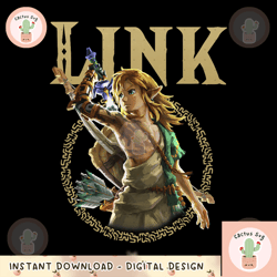 The Legend of Zelda Tears Of The Kingdom Link Portrait png, digital download, instant