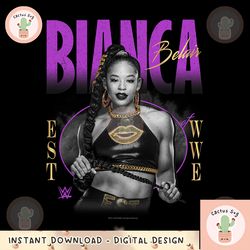 WWE Bianca Belair Distressed Black White Photo Portrait png, digital download, instant