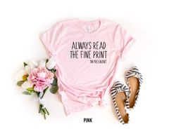 Always Read the Fine Print Im Pregnant, New Mom Shirt, Funny Pregnancy Announcement Shirt, Pregnancy Reveal Sweater, Mom