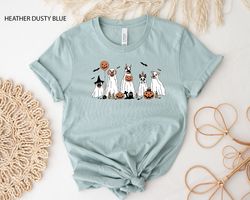 Halloween Ghost Dog Shirt, Halloween Shirt, Funny Ghost Dog T-Shirt, Dog Lover Shirt, Happy Halloween, Retro Spooky Seas