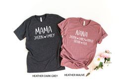 Nana Shirt, Personalized Nana T-Shirt, Grandmother Shirt, Nana-life Shirt, Mothers Day Shirt, Grandma Shirt With Grandki