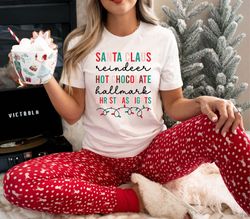 Santa Claus Hot Chocolate Shirt, Retro Christmas Shirt, Hot Chocolate T-Shirt, Christmas Lights Shirt, Gift for Christma