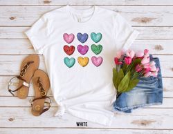 Watercolor Heart Tee, Heart Graphic Shirt, Love Sweat, Watercolor Heart Shirt, Valentines Day Shirt, Teachers Valentines