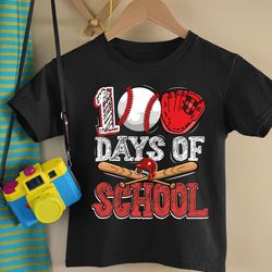 Baseball 100 Days of School Shirt, 100 Days of School Shirt, 100 Day Shirt, 100 Days of School Celebration Shirt, Baseba