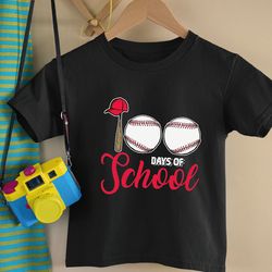 Baseball 100 Days of School Shirt, 100 Days of School Shirt, 100 Day Shirt, 100 Days of School Celebration Shirt,Basebal