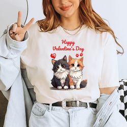 Cat Valentine Shirt, Cat Lover Valentine Shirt, Happy Valentines Day Cats Shirt,Cute Cat Shirt,Cat Lover Shirt,Cute Vale
