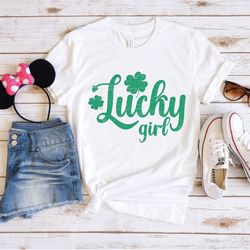 Lucky Girl Shirt, St Patricks Day Shirt, Lucky Dude Girl Shirt, Lucky Shirt, Cute Lucky TShirt, Irish Shirt, Gifts for G