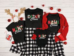 Mama Claus Daddy Claus Shirt,Mini Claus, Christmas Family Matching ,Dad Christmas Shirt,Santa Claus Shirt,Mom Christmas