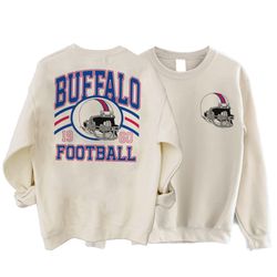 buffalo football shirt, vintage style buffalo football crewneck, football sweatshirt, buffalo footba