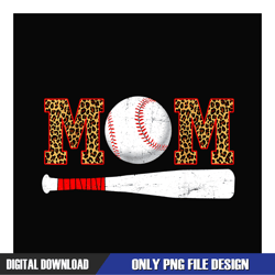 Mom Leopard Print Sport Baseball Bat PNG