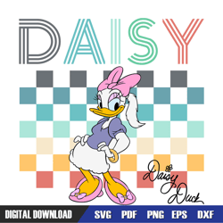 Disney Girl Daisy Duck Signature Classic SVG, Disney SVG ,Family Vacation, Svg Designs, Digital Download