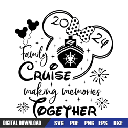 Minnie Mouse Family Cruise Ship 2024 SVG, Disney SVG ,Disney Mickey SVG ,Digital Download