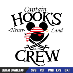 Mickey Captain Hooks Crew SVG, Disney SVG ,Disney Mickey SVG ,Digital Download