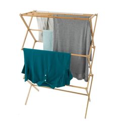 Lavish Home Collapsible Bamboo Clothes Drying Rack for Indoor/Outdoor Use