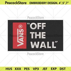 vans of the wall black box embroidery instant download