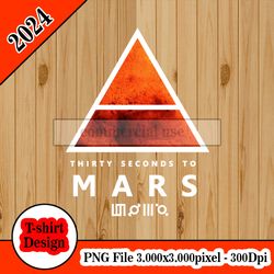 30 Seconds to Mars Logo tshirt design PNG higt quality 300dpi digital file instant download