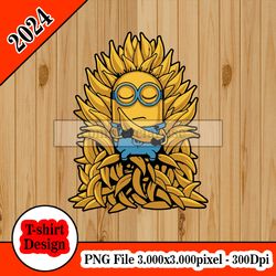 Banana Throne Minion Game of Thrones tshirt design PNG higt quality 300dpi digital file instant download