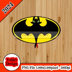 batman toothless tshirt design PNG higt quality 300dpi digital file instant download