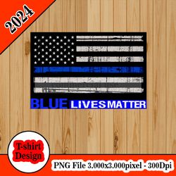 Blue Lives Matter tshirt design PNG higt quality 300dpi digital file instant download