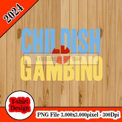 Childish Gambino logo cover tshirt design PNG higt quality 300dpi digital file instant download