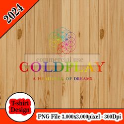coldplay logo's tshirt design PNG higt quality 300dpi digital file instant download