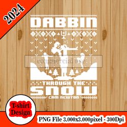 Dabbin' Through The Snow Cam Newton tshirt design PNG higt quality 300dpi digital file instant download