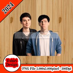 Dan and Phil tshirt design PNG higt quality 300dpi digital file instant download