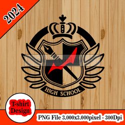 danganronpa logo tshirt design PNG higt quality 300dpi digital file instant download