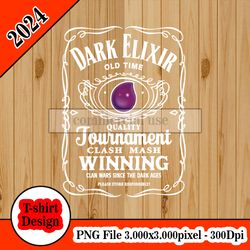 Dark Elixir Clash of clans's tshirt design PNG higt quality 300dpi digital file instant download