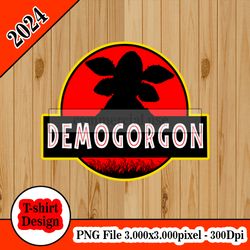 Demogorgon Jurassic Park Stranger Things tshirt design PNG higt quality 300dpi digital file instant download
