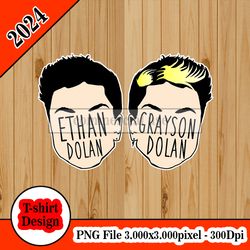 Dolan Twins Ethan Dolan and Grayson Dolan tshirt design PNG higt quality 300dpi digital file instant download