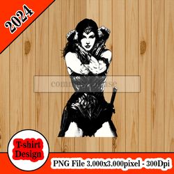 Gal Gadot Wonder Woman tshirt design PNG higt quality 300dpi digital file instant download