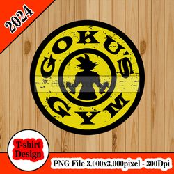 Goku's Gym tshirt design PNG higt quality 300dpi digital file instant download