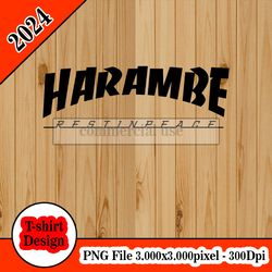 HARAMBE VINTAGE COLLECTION tshirt design PNG higt quality 300dpi digital file instant download