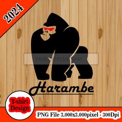 Harambe tshirt design PNG higt quality 300dpi digital file instant download