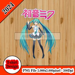 Hatsune Miku tshirt design PNG higt quality 300dpi digital file instant download