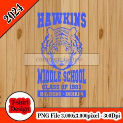 Hawkins Middle School tshirt design PNG higt quality 300dpi digital file instant download