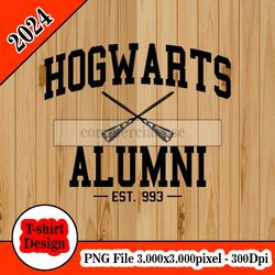 Hogwarts Alumni tshirt design PNG higt quality 300dpi digital file instant download