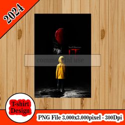 IT movie 2017 tshirt design PNG higt quality 300dpi digital file instant download