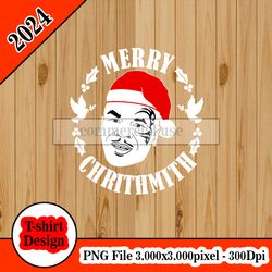 Merry Crithmith from Mike Tyson tshirt design PNG higt quality 300dpi digital file instant download