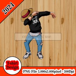 one piece luffy dab tshirt design PNG higt quality 300dpi digital file instant download