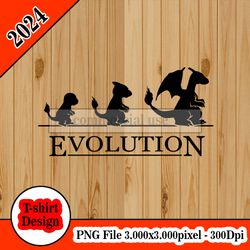 Pokemon Evolution tshirt design PNG higt quality 300dpi digital file instant download