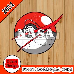 pokemon pokeball nasa tshirt design PNG higt quality 300dpi digital file instant download