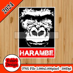 Remember Harambe tshirt design PNG higt quality 300dpi digital file instant download