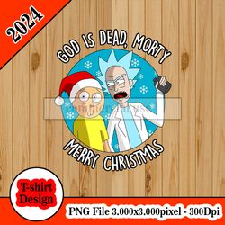Rick and Morty - Merry Christmas tshirt design PNG higt quality 300dpi digital file instant download