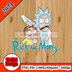 rick and morty tshirt design PNG higt quality 300dpi digital file instant download